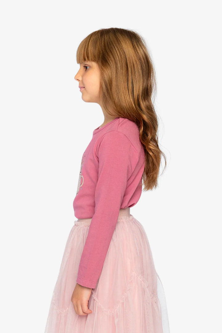 Deux Par Deux Organic Cotton Jersey T-Shirt Raspberry Pink