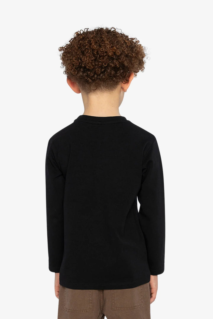 Deux Par Deux Organic Cotton Jersey T-Shirt Black And Beige