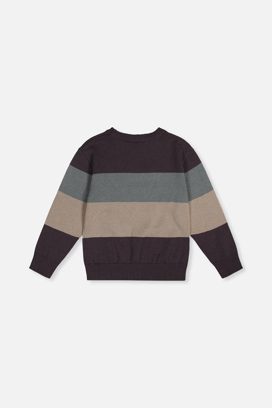 Deux Par Deux Color Block Sweater - Anthracite/Black