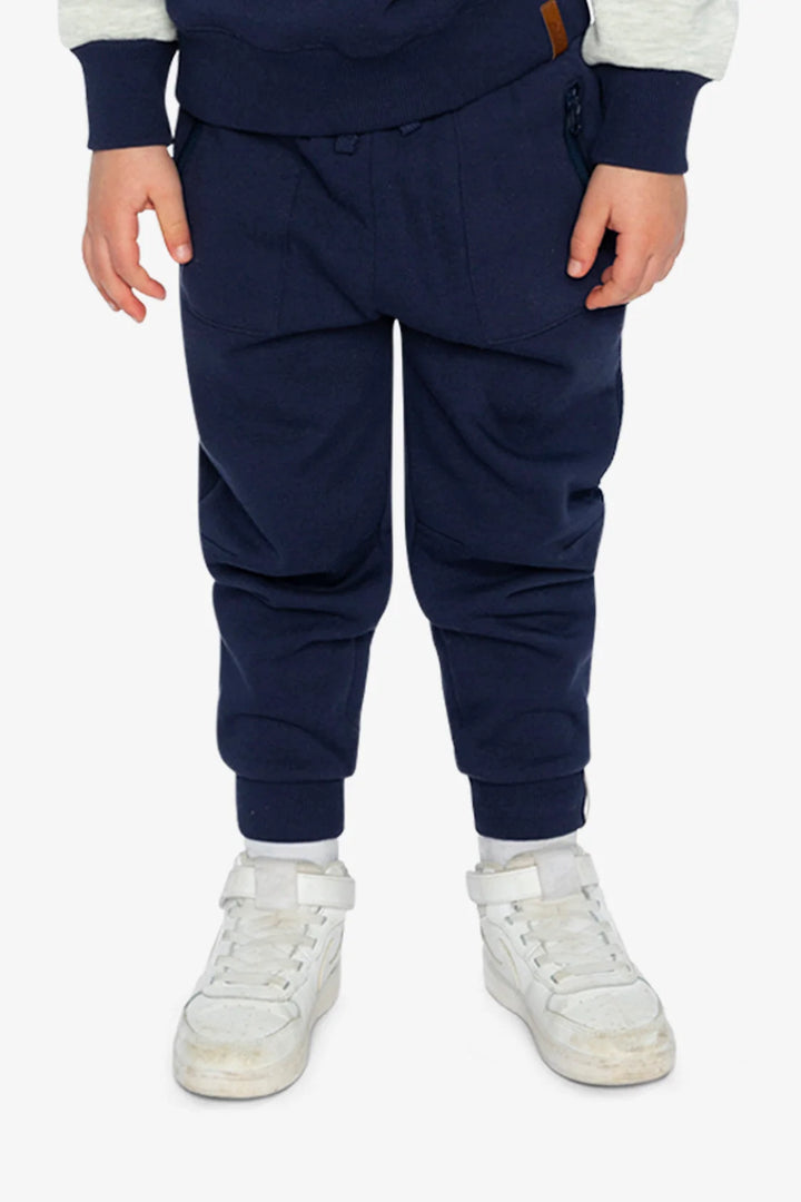 Deux Par Deux Fleece Sweatpants With Pockets Dark Blue