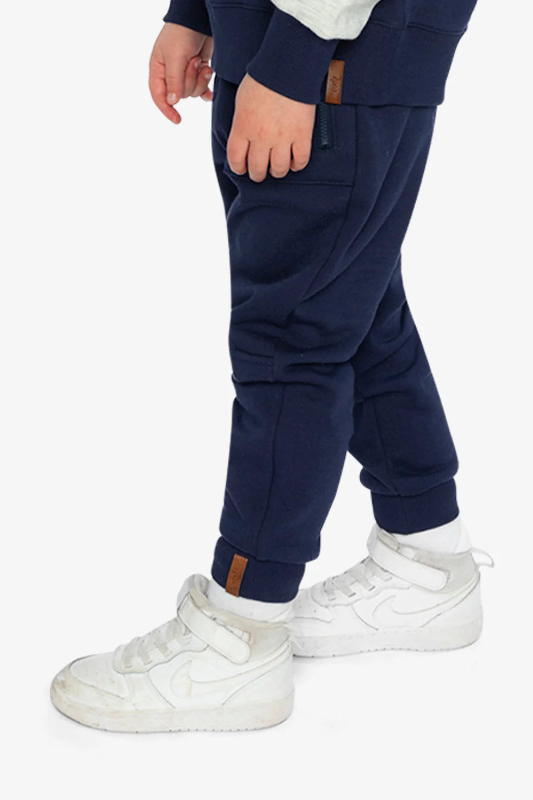 Deux Par Deux Fleece Sweatpants With Pockets Dark Blue