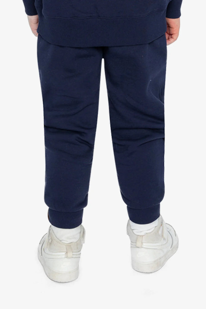 Deux Par Deux Fleece Sweatpants With Pockets Dark Blue