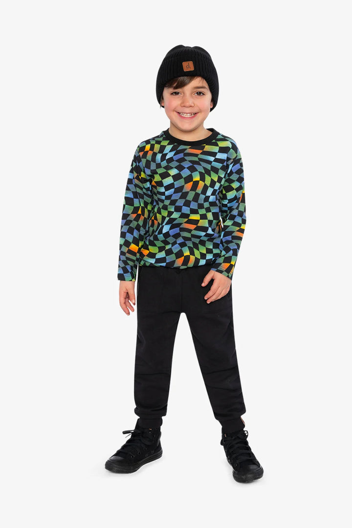 Deux Par Deux Fleece Sweatpants With Pockets Black