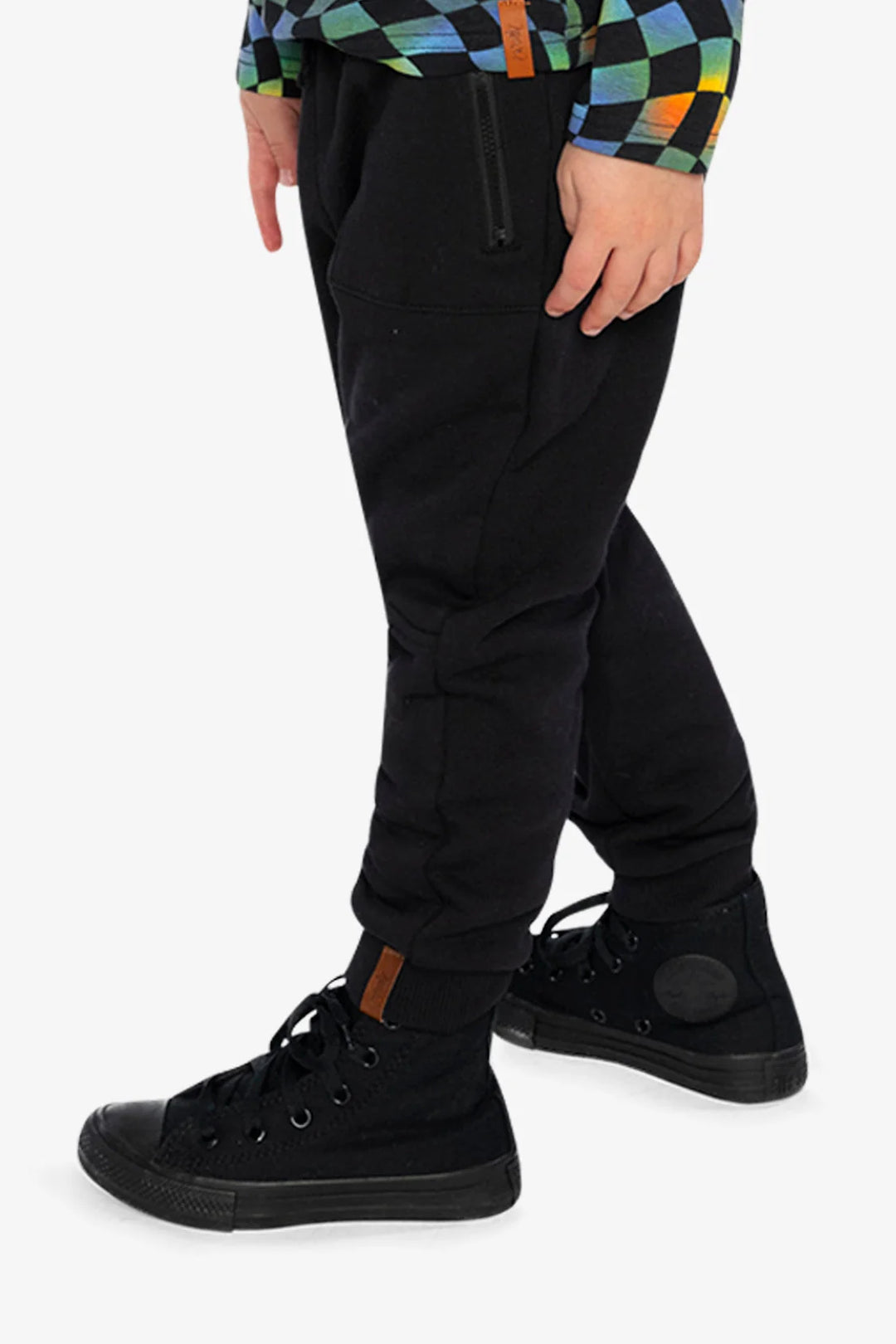 Deux Par Deux Fleece Sweatpants With Pockets Black