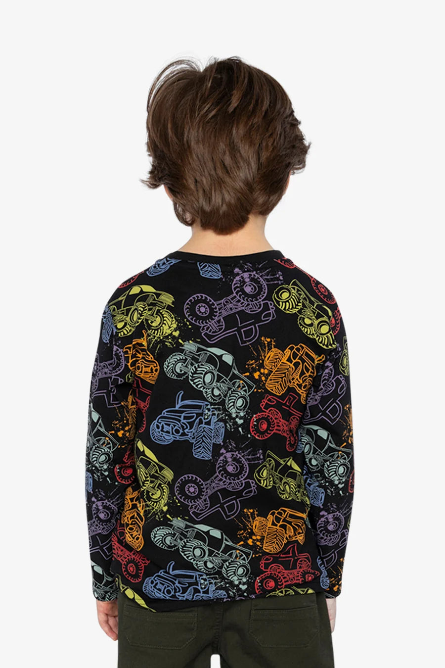 Deux Par Deux Organic Cotton T-Shirt - Monster Trucks
