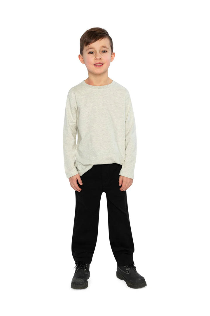 Deux Par Deux Organic Cotton Long Sleeve T-Shirt Heather Grey
