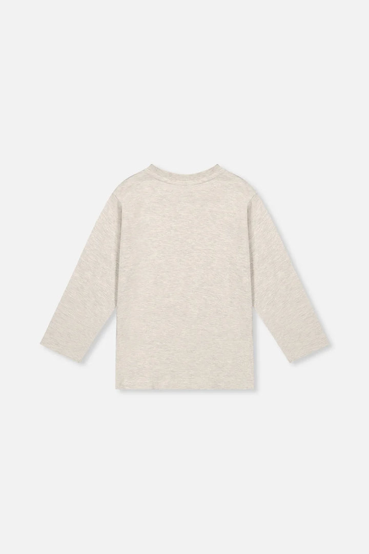 Deux Par Deux Organic Cotton Long Sleeve T-Shirt Heather Grey