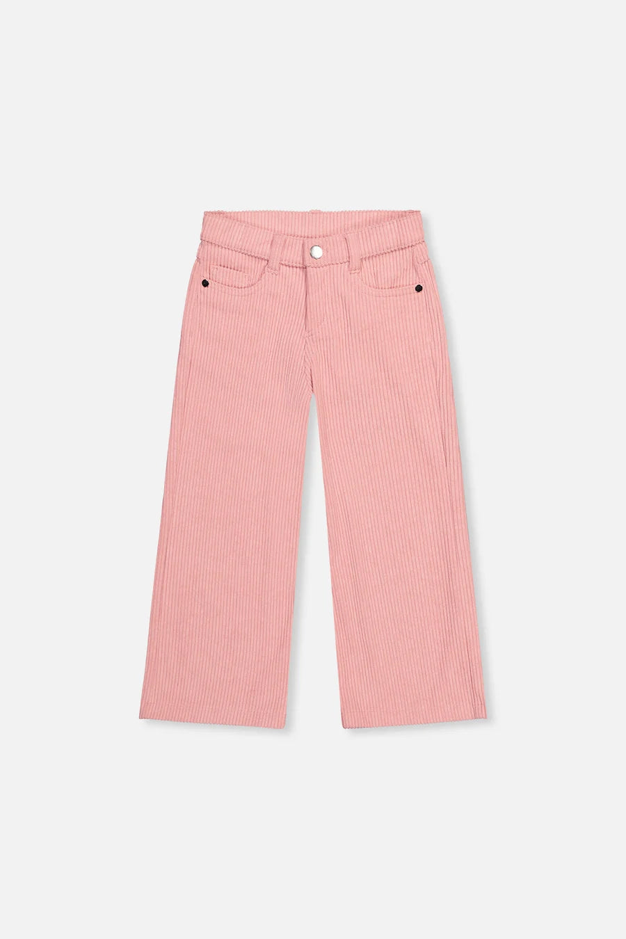Deux Par Deux Stretch Corduroy Wide Leg Pant - Ash Rose/Pink
