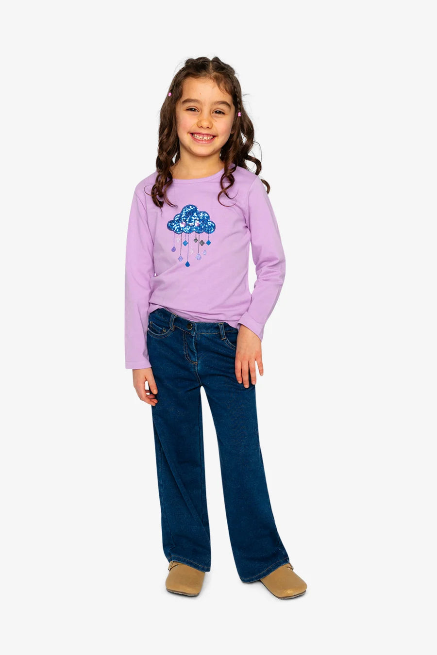 Deux Par Deux Wide Leg Jeggings - Navy Denim