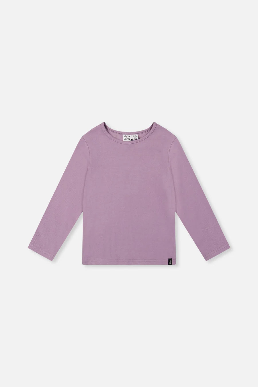 Deux Par Deux Brushed Ribbed Crew Neck - Violet/Dusk