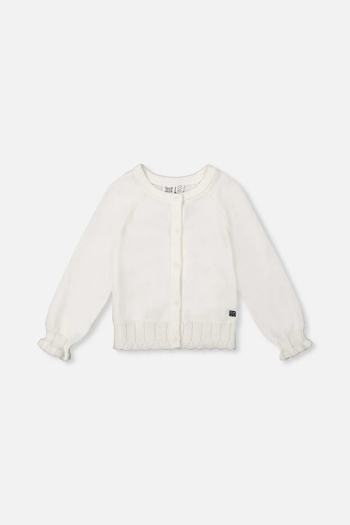 Deux Par Deux Knit Cardigan - Off White