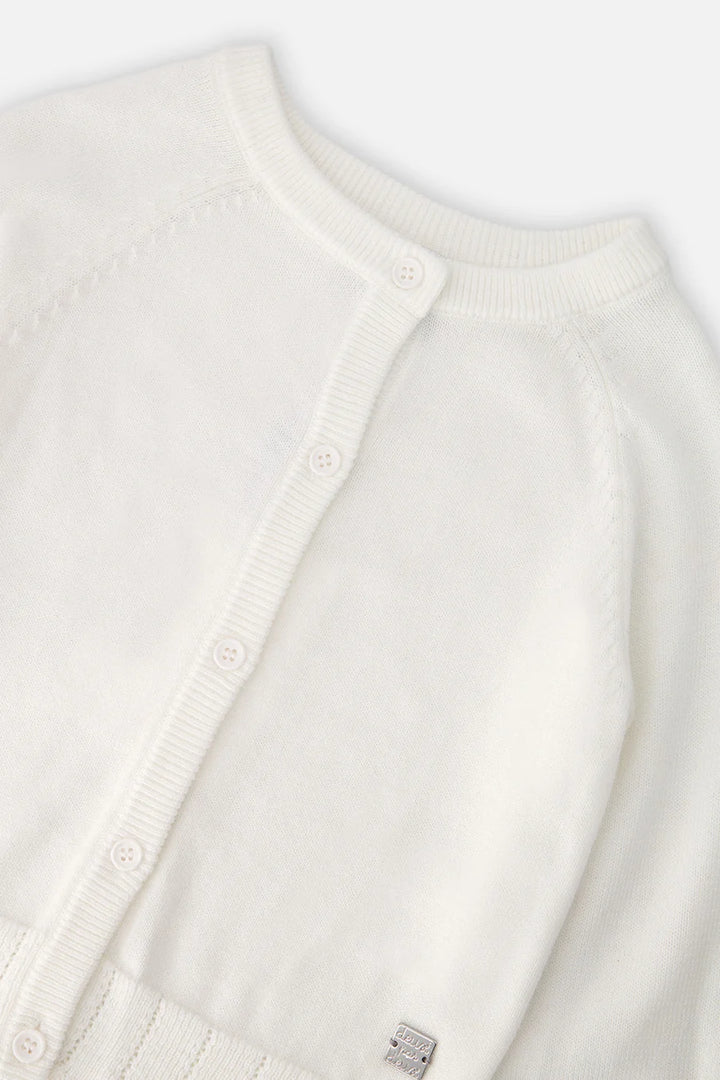 Deux Par Deux Knit Cardigan - Off White