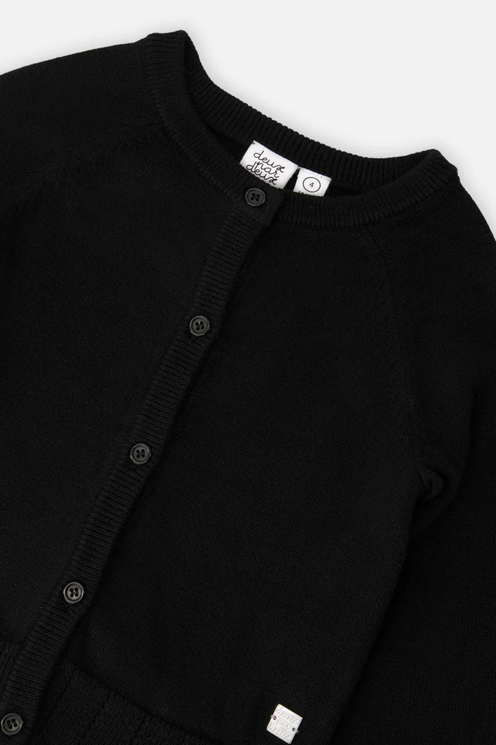 Deux Par Deux Knit Cardigan - Anthracite