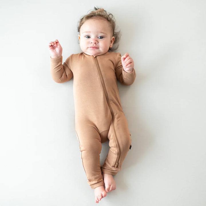 Kyte Baby Zippered Romper - Latte