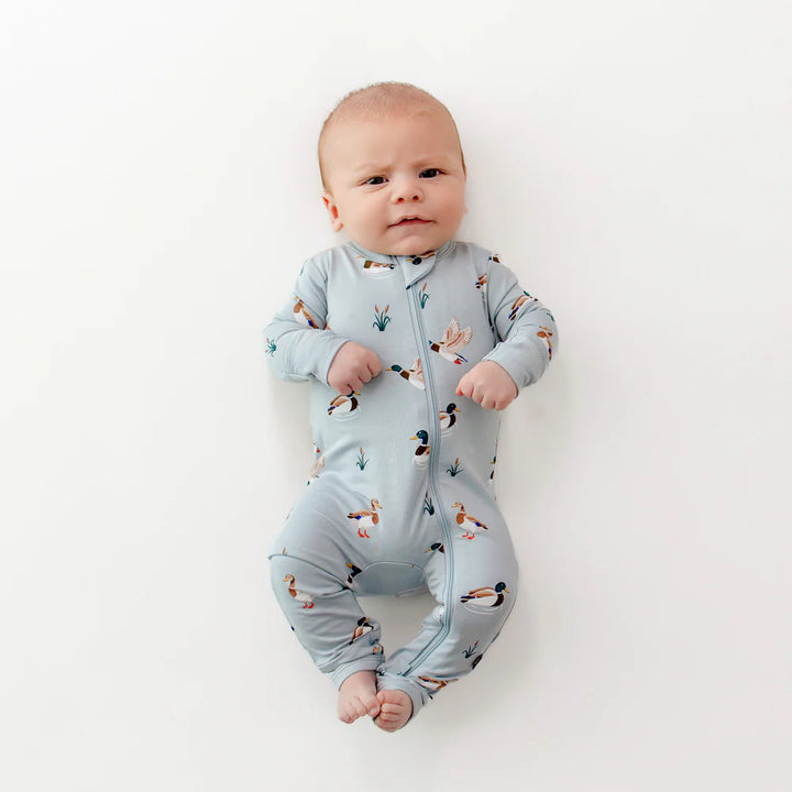 Kyte Baby Zippered Romper - Mallard Duck