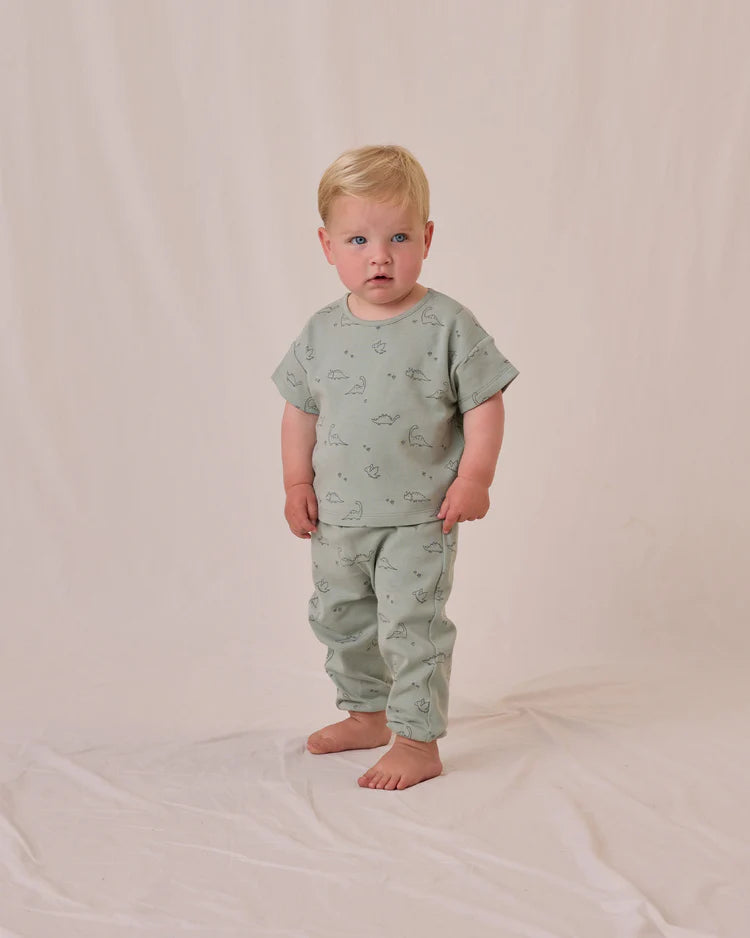 Quincy Mae Jersey Tee &amp; Pants Set - Dino