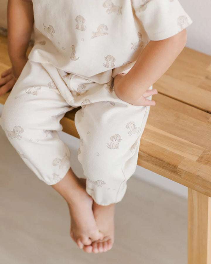 Quincy Mae Jersey Tee &amp; Pant Set - Puppies
