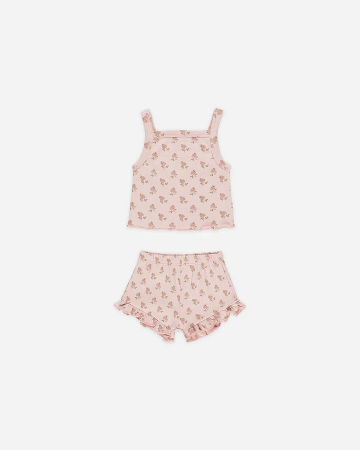Quincy Mae Evie Tank &amp; Shortie Set - Roses