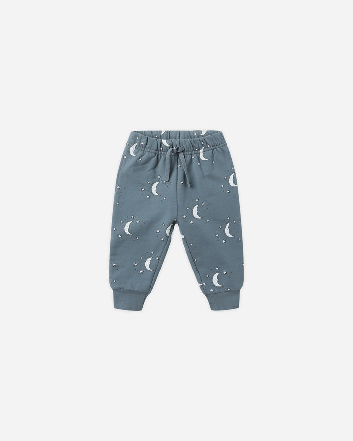 Quincy Mae Relaxed Fleece Sweatpant - Silver Moons