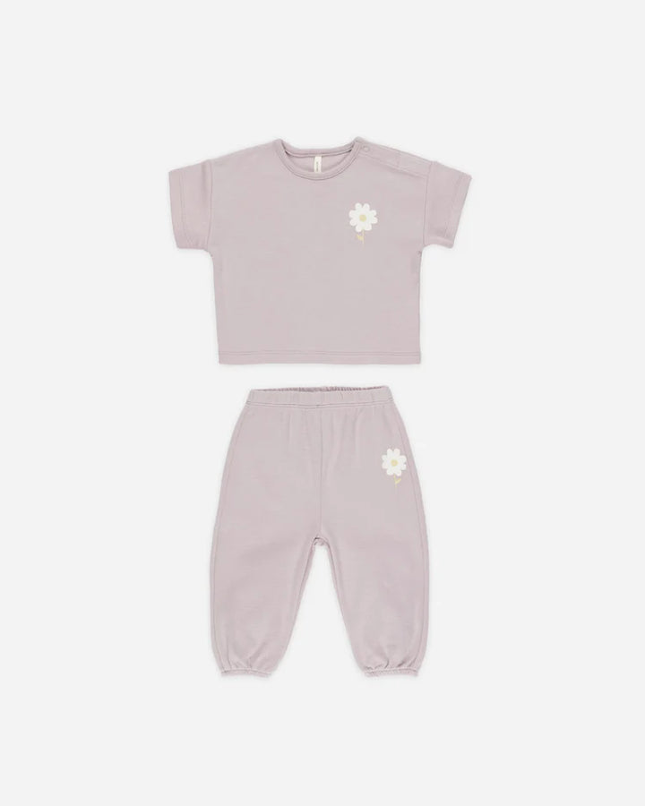 Quincy Mae Jersey Tee &amp; Pant Set - Daisy