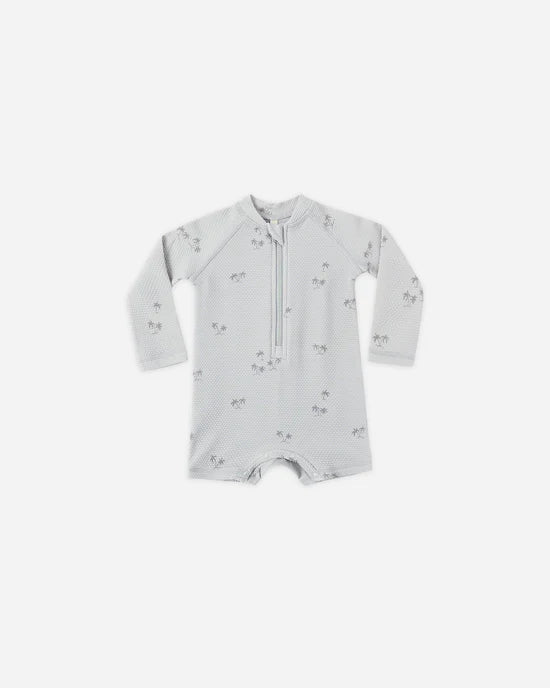 Quincy Mae Long Sleeve One-Piece Rashguard - Palm