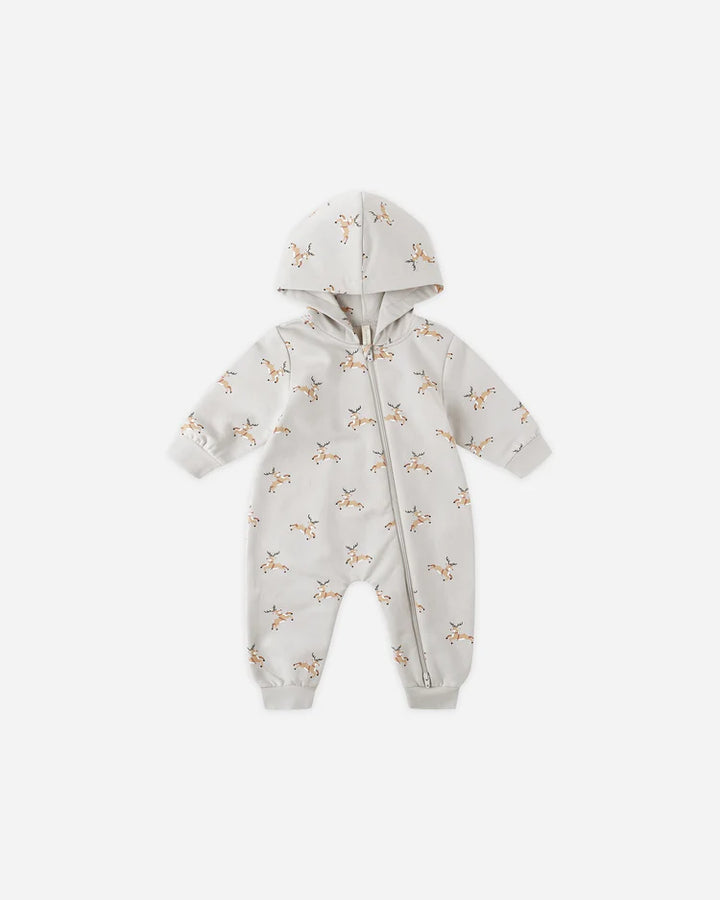Quincy Mae Hooded Jumpsuit - Reindeer