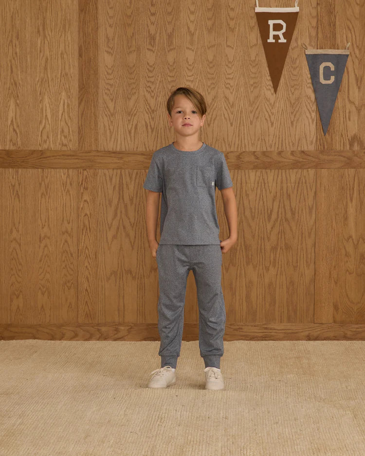Rylee &amp; Cru Cove Essential Pocket Tee - Heathered Navy
