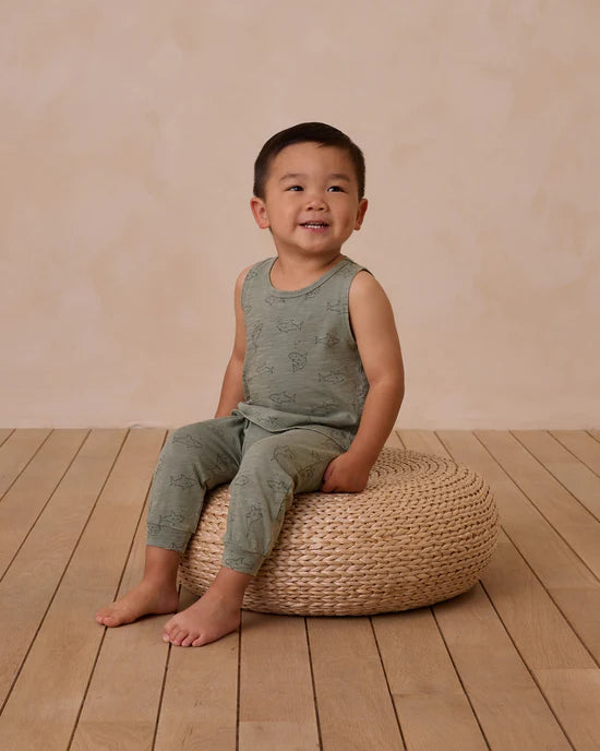 Rylee &amp; Cru Tank &amp; Slouch Pant Set - Sharks