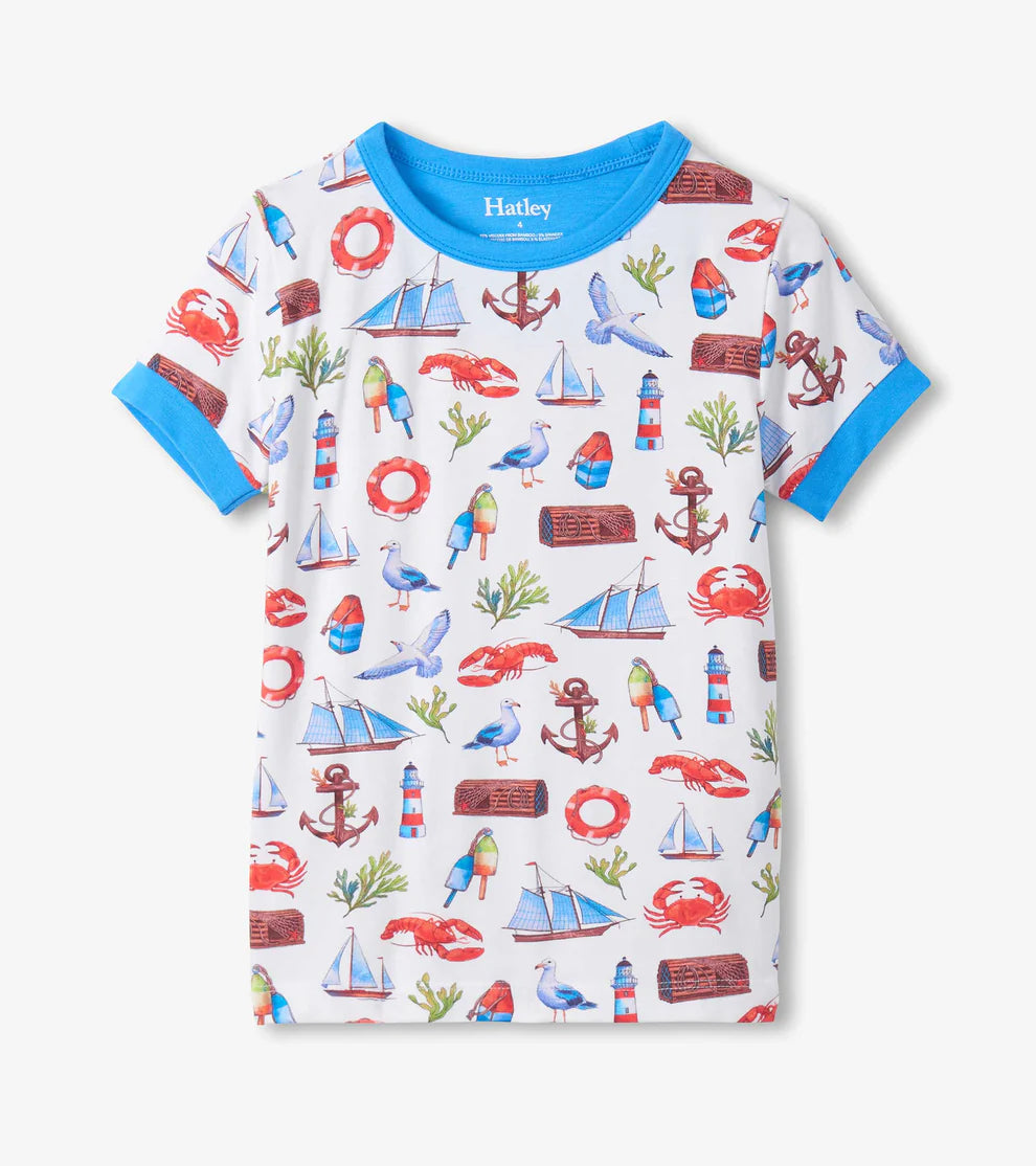 Hatley Bamboo Coverall - Painted Seascape