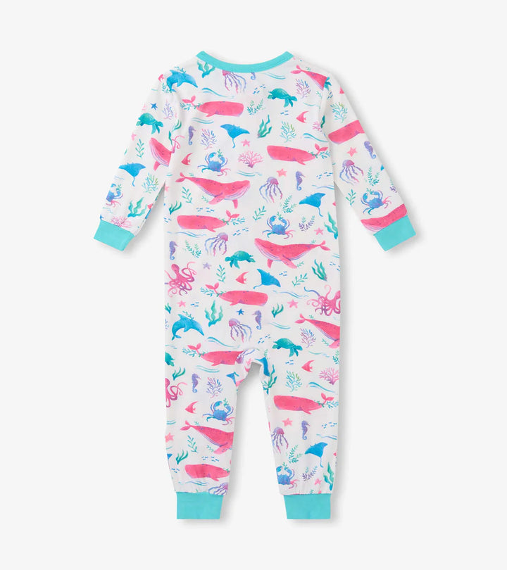Hatley Bamboo Coverall - Painted Sealife