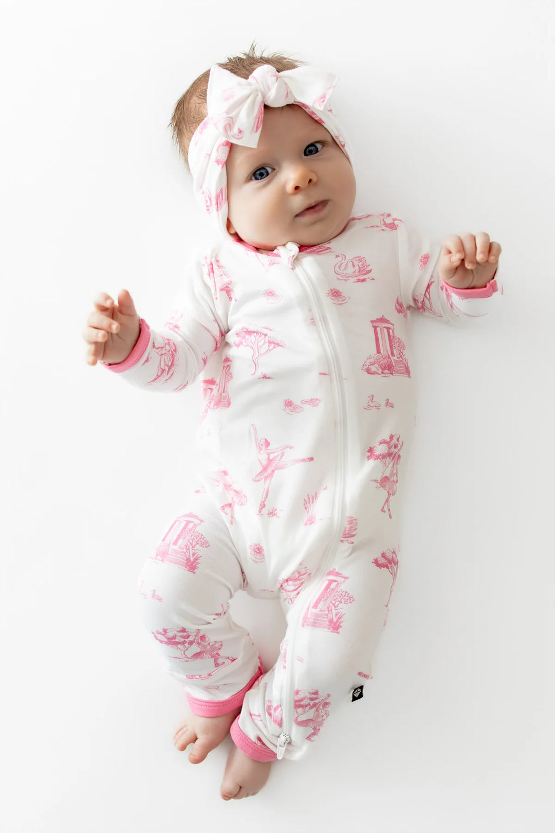Kyte Baby Zippered Romper -Toile Ballet