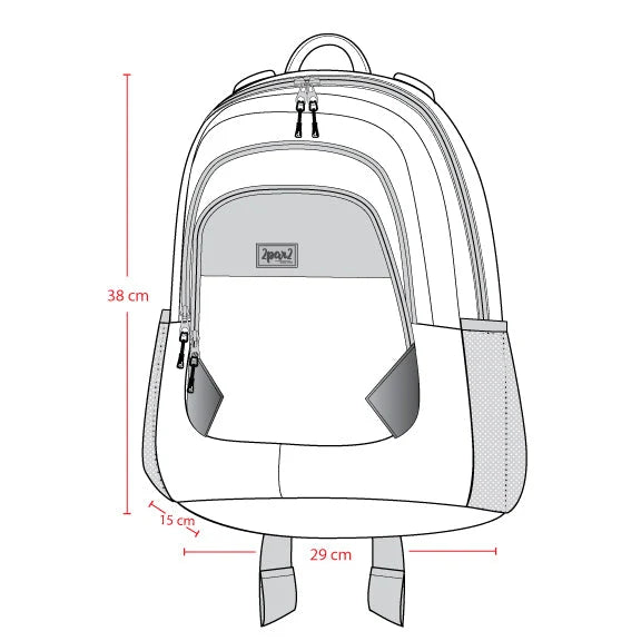 Deux Par Deux Little Kids Backpack - Blue Printed Dino