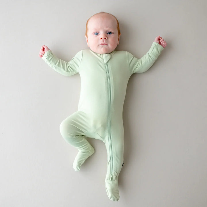 Kyte baby Zippered Footie - Basil
