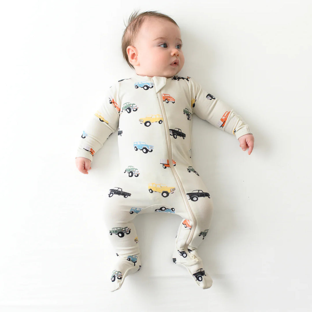 Kyte Baby Zippered Footie - Vintage Truck