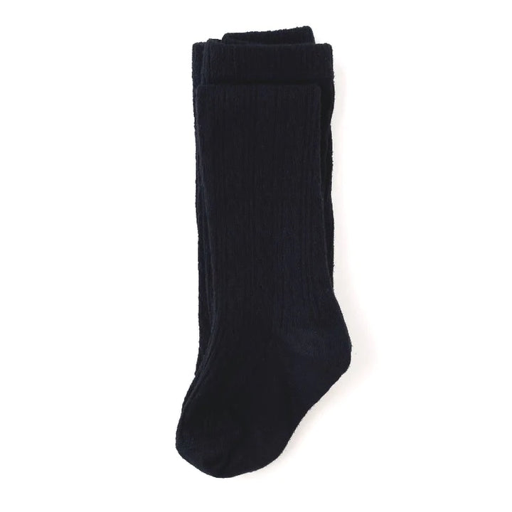 Little Stocking Co Cable Knit Tights - Black