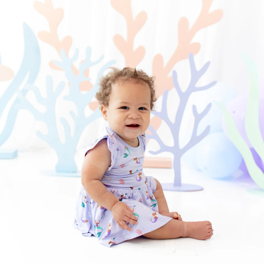 Kyte Baby Twirl Bodysuit Dress - Mermaid