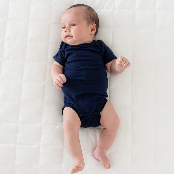 Kyte Baby Short Sleeve Bodysuit - Navy