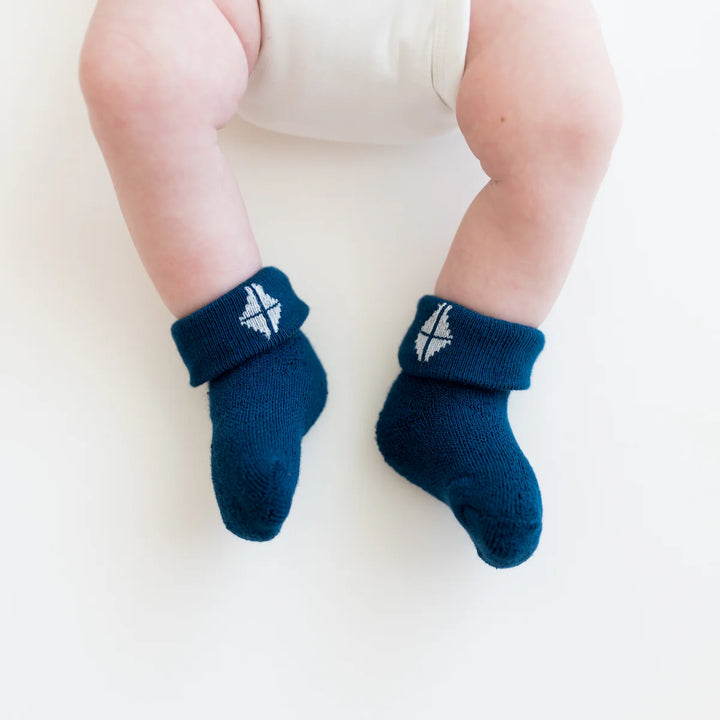 Kyte Baby Baby Socks 3-Pack - Cool - Cloud/ Stream/ Tahoe