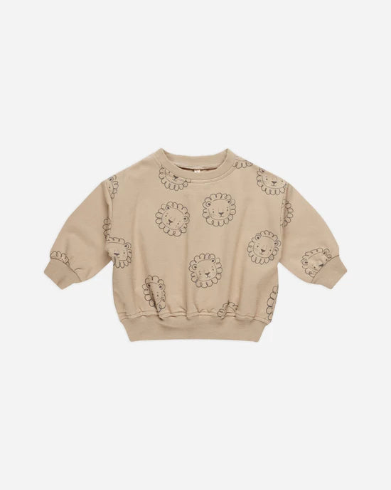 Quincy Mae Relaxed Fleece Sweatershirt - Lions