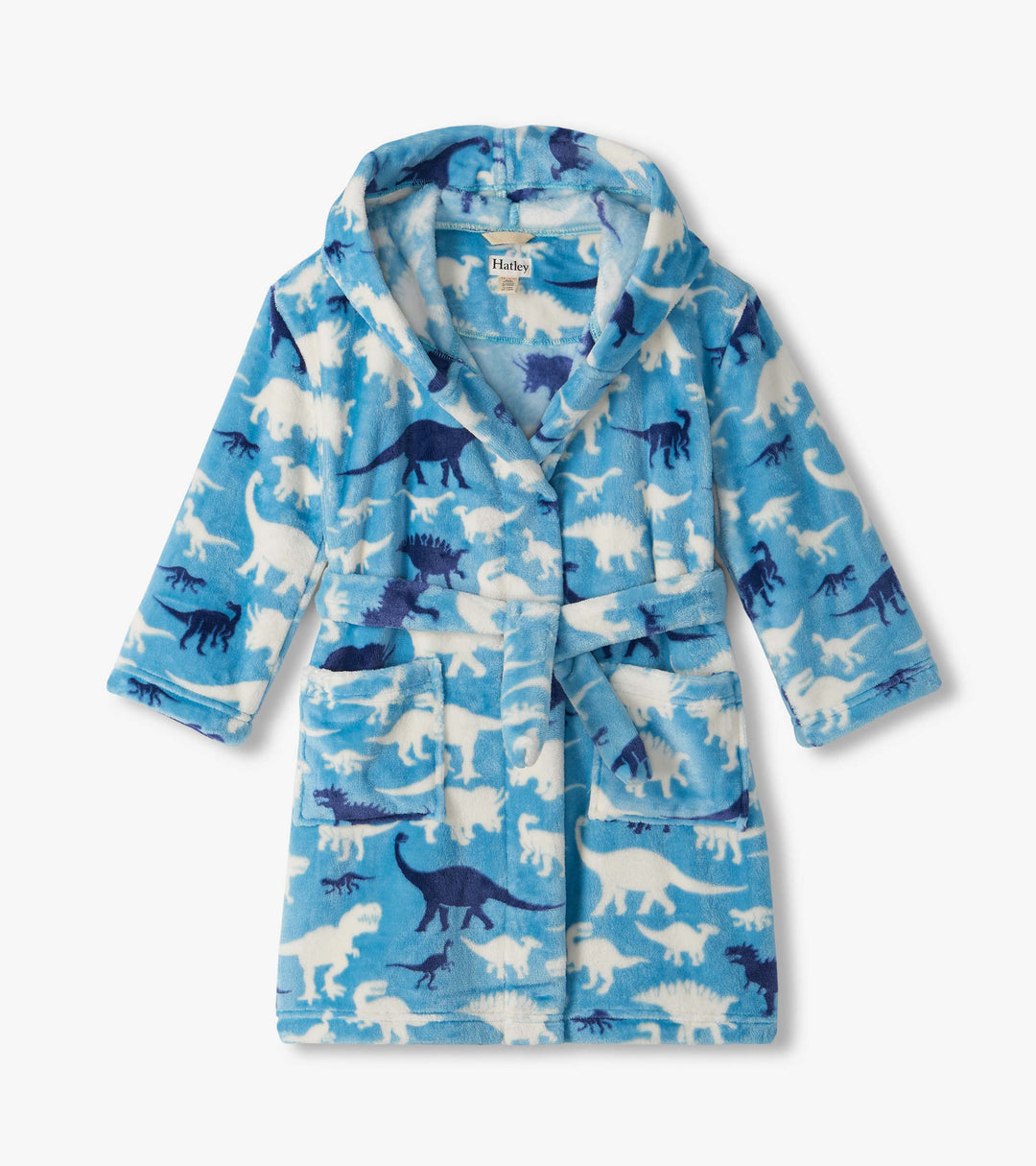 Hatley Dino Silhouette Fuzzy Fleece Robe