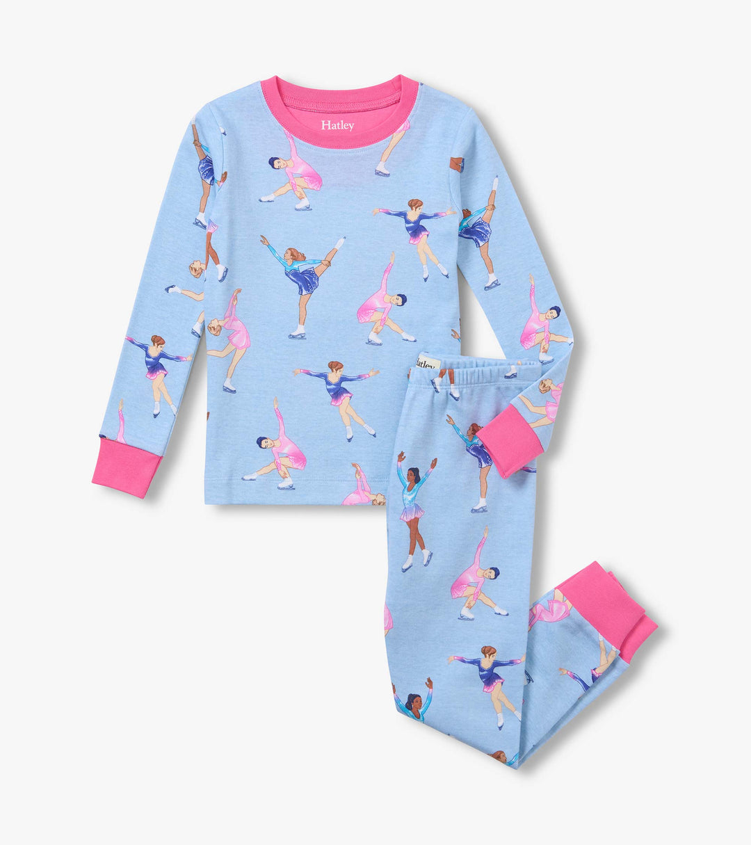 Hatley Figure Skaters Cotton Rib Pajama Set