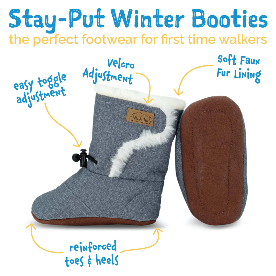 Jan &amp; Jul Stay-Put Winter Booties - Dark Spruce