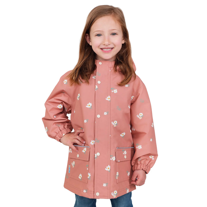 Jan &amp; Jul Cozy-Dry Rain Jacket - Apricot Flower
