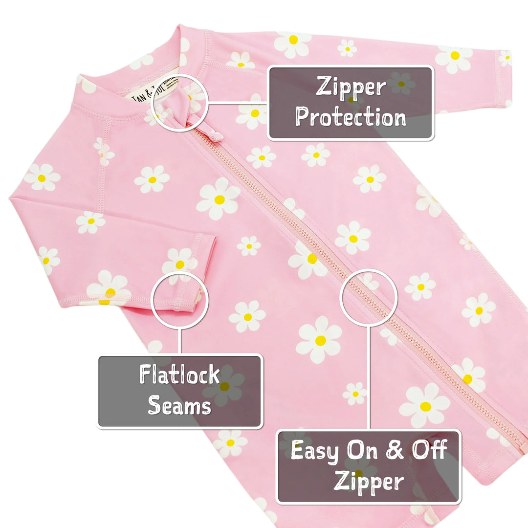 Jan &amp; Jul Sun &amp; Splash UV Jumpsuit - Bunny Flowers