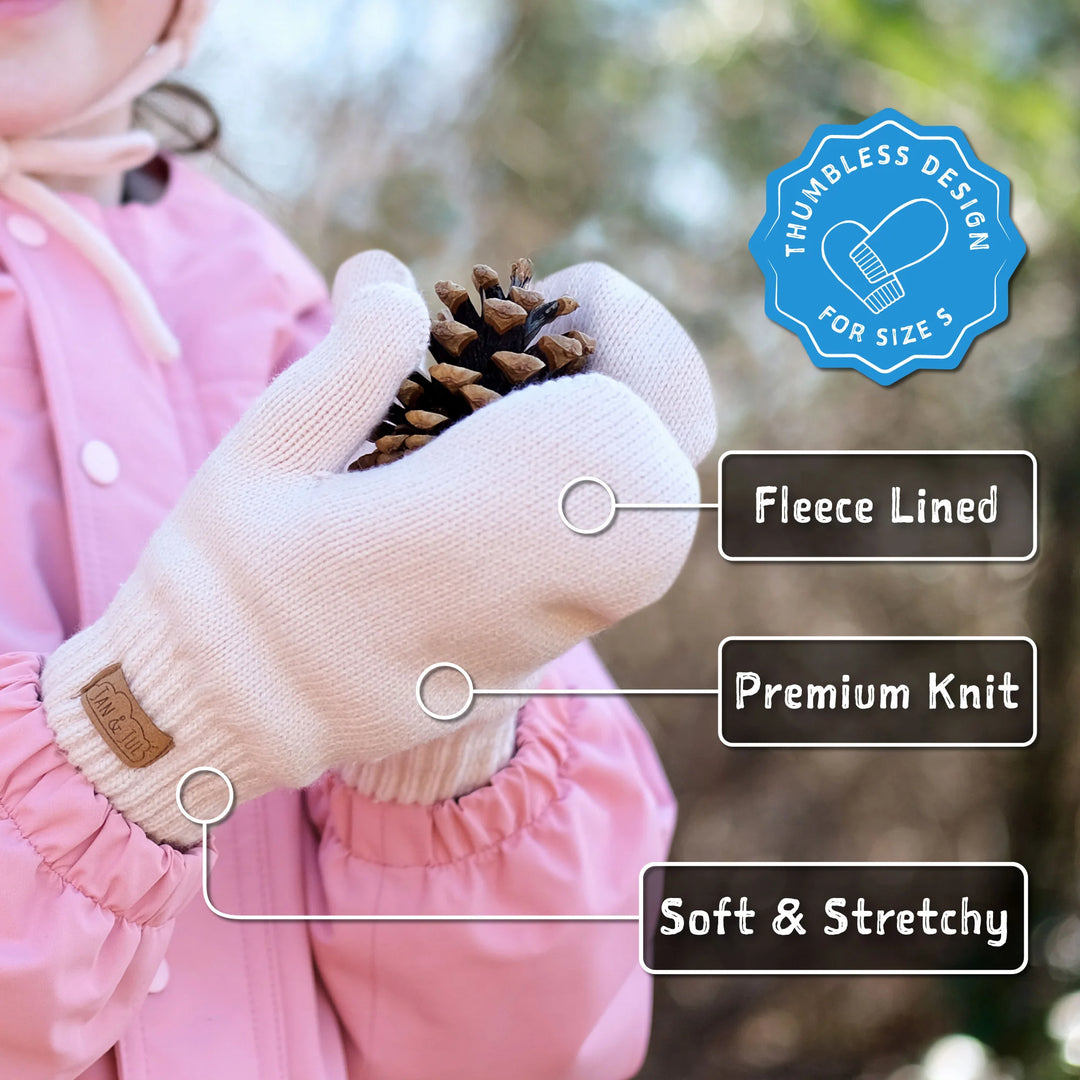Jan &amp; Jul Knit Wi\nter Mittens - Wheat Field