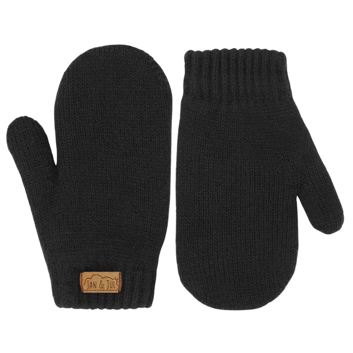 Jan &amp; Jul Knit Wi\nter Mittens - Jet Black