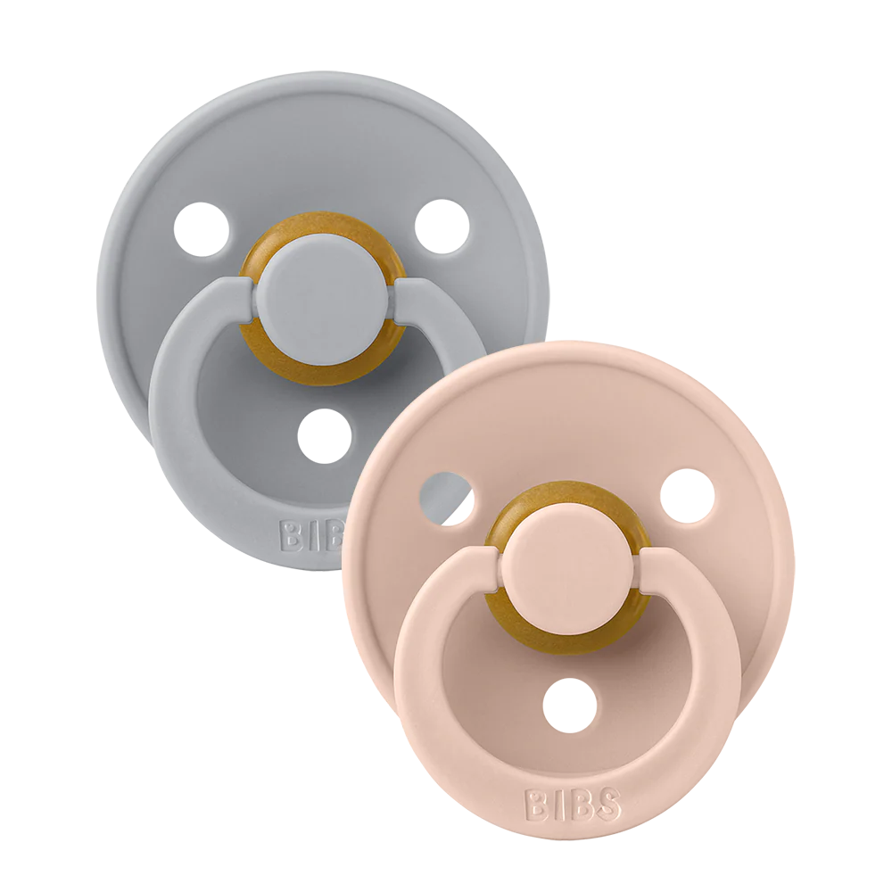 BIBS Round Colour Pacifiers - Size 2 (6-18m)