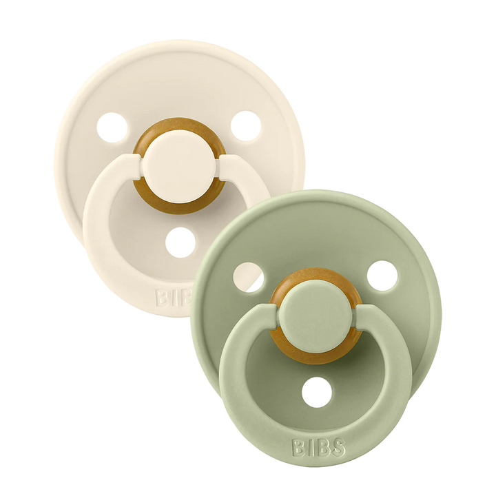 BIBS Round Colour Pacifiers - Size 2 (6-18m)