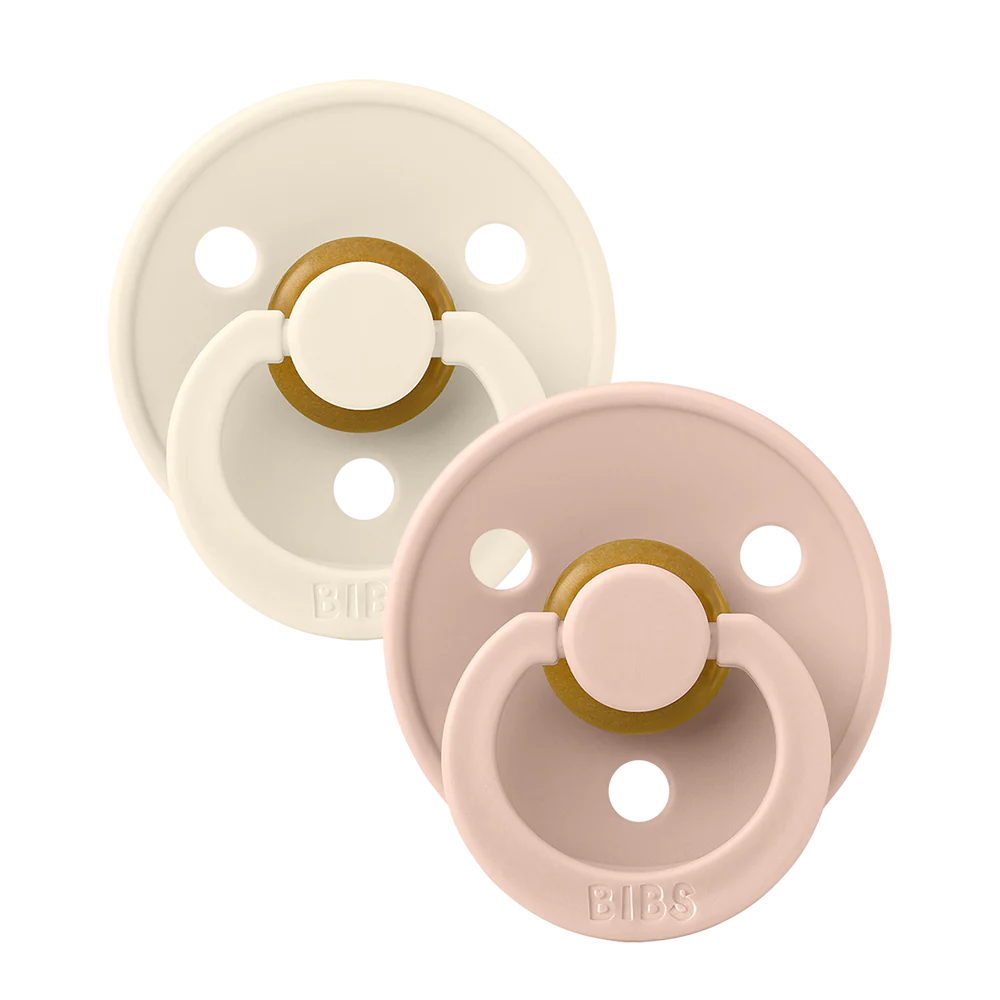 BIBS Round Colour Pacifiers - Size 2 (6-18m)