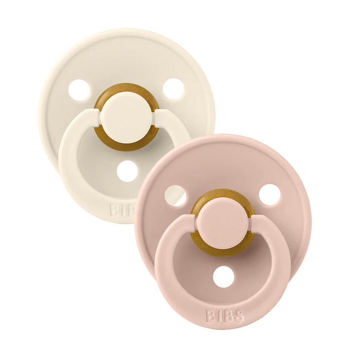 BIBS Round Colour Pacifiers - Size 2 (6-18m)